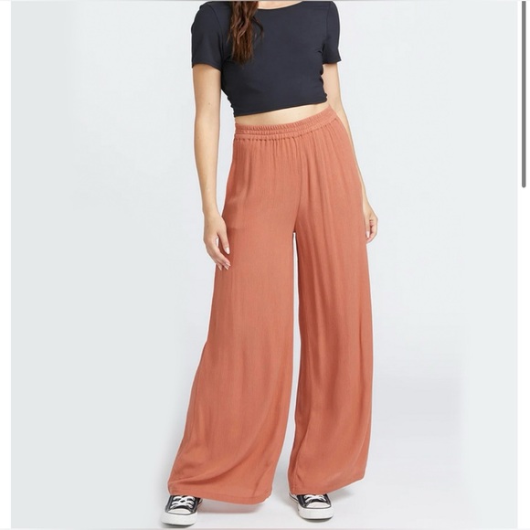 Volcom Flowy Pants — Orange (Size L) - Picture 2 of 7